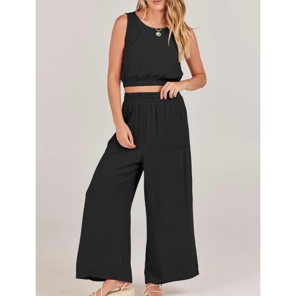 ❗️FINAL❗️ 🆕 ANRABESS Sleeveless Crop High Waist Pant Set XL 🔴🔴 - Picture 1 of 4